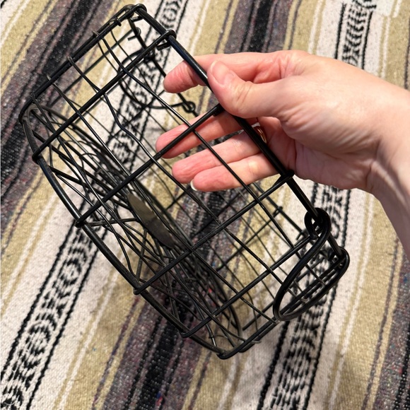 Hearth & Hand Black Metal Wire Basket - Picture 3 of 6